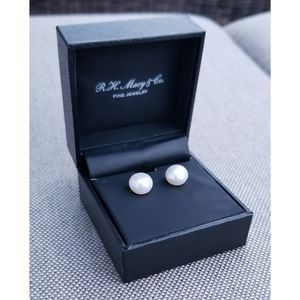 Pearl Earrings in Sterling Silver & Gold - Macy's